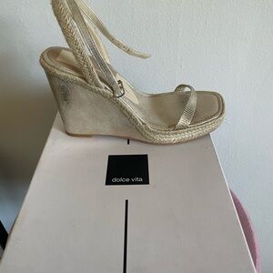 Dolce Vita Metallic Gold Wedge Sandals